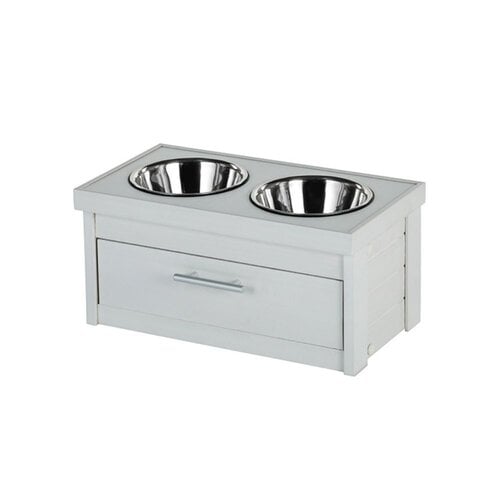 [8261] # N.A.P. Piedmont Pet Diner S Antique white 23x42x20cm