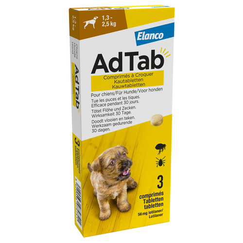 [5420036974741] AdTab Kauwtablet hond (1,3-2,5kg) 3tabl.