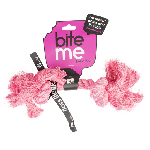 [305/481738] 'Do you even floss dawg' speeltouw 2 knopen 40x10x7,5cm roze