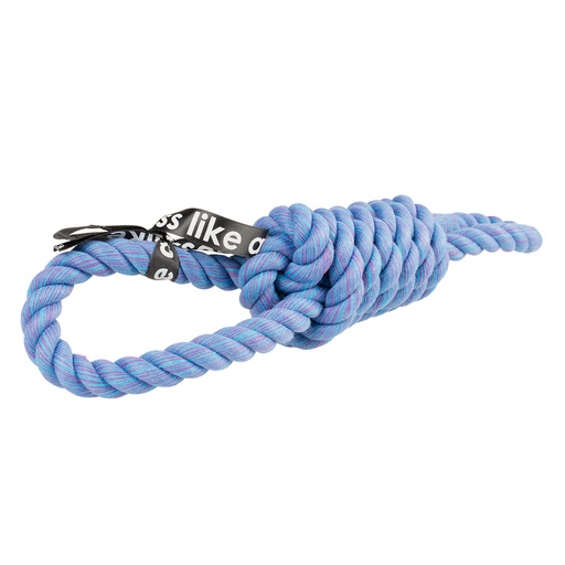 [305/481806] 'Tug life' speeltouw 2 lussen 42x8x8cm blauw