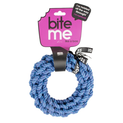 [305/481882] 'Da-Chain' gevlochten ring 18x18x4cm blauw