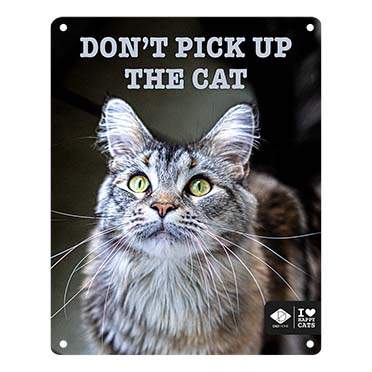 [695/481325] I LOVE Happy Cats bord 'don't pick up' 20x25cm Meerkleurig