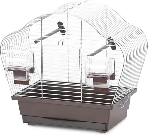 [11670] VOGELKOOI NATURAL BETA MINI 36,5x20x34cm bruin/zinc