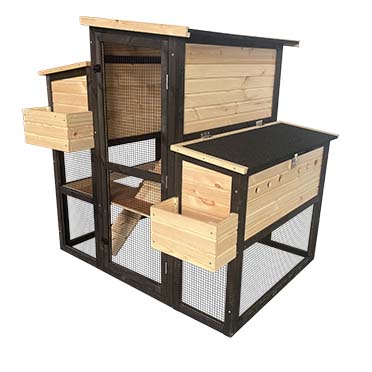 [15011] # Woodland design kippenhok Cackleberry C. 123x95x125cm Houtkleurig