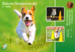 [020 5934] Agility slalom en hindernisset, 4x pilon en 2x ligger.