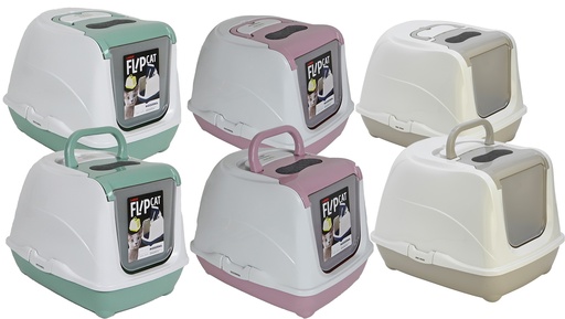 [021 4244] Moderna Kattentoilet flipcat assortie 50 cm mint green / light grey / soft lila