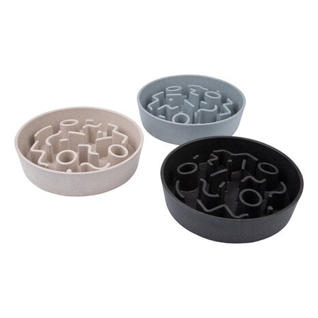 [6858] District 70 BAMBOO Dog Slow Feeder - ø 21 cm - Dark Grey