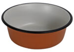 [020 7820] Boon eetbak RVS pawprint 13cm/470ml terracotta