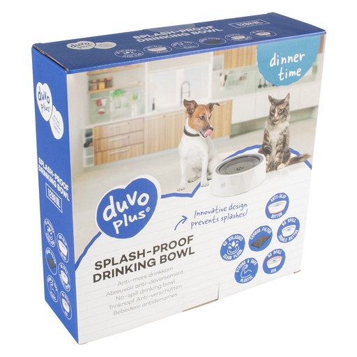 [15253] Anti-mors drinkkom poly 1200ml - 22x22x7cm wit/grijs