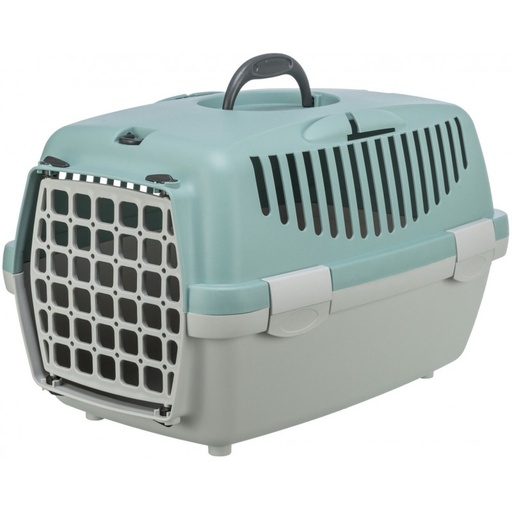[39819] Vervoersbox Capri 1, XS: 32 × 31 × 48 cm, lichtgrijs/salie