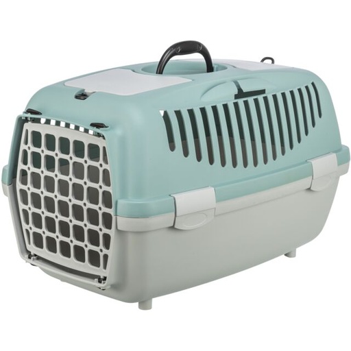 [39829] Vervoersbox Capri 2, XS–S: 37 × 34 × 55 cm, lichtgrijs/salie