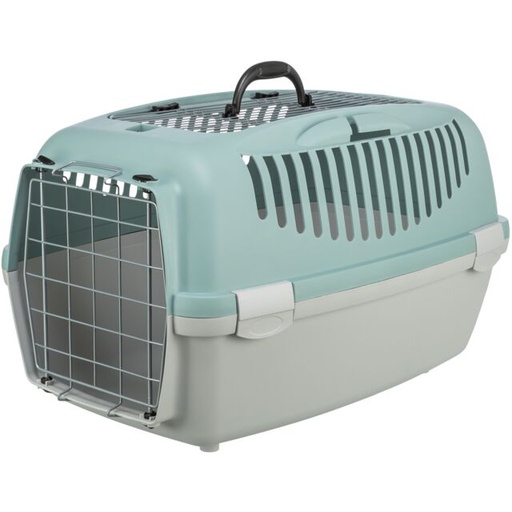 [39869] Vervoersbox Capri 3 Open Top, S: 40 × 38 × 61 cm, lichtgrijs/salie