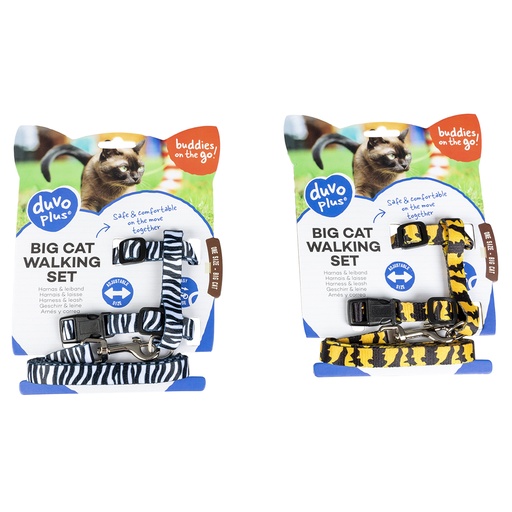 [11210] GROTE KAT WANDELSET ZOO 30-50cm / 12mm - 125cm gemengde kleuren