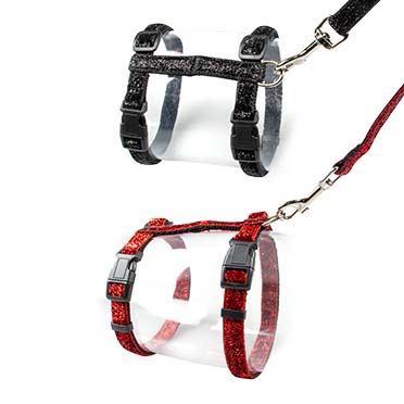 [11840] Grote kat wandelset glitter 30-50cm / 12mm - 125cm gemengde kleuren