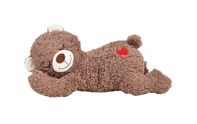 [329068000] #  KNUFFELBEER PLUCHE M/HARTSLAG 27 CM FOFOS