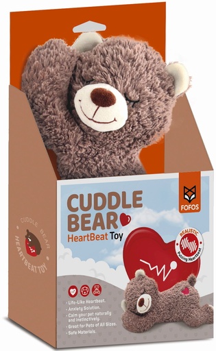 [329068000] #  KNUFFELBEER PLUCHE M/HARTSLAG 27 CM FOFOS