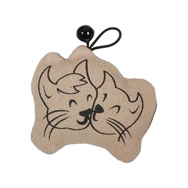 [403/482124] HAPPY CATS - Kattenspeeltje met belletje 8,5x2x7cm - display beige