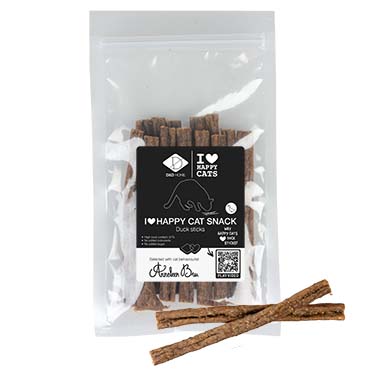 [473/481660] I Love Happy Cat Snack-Sticks met eend +/- 70g - 11cm