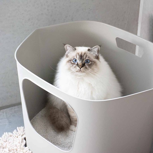 [441/484135] DEAN - Open gerecycleerde kattenbak 54,4x43,9x40,5cm - display grijs