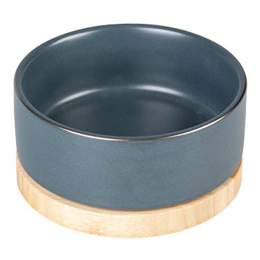 [15463] Eetkom Stone Timber 450ml - 12,5x12,5x6cm blauw