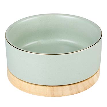 [15464] Eetkom Stone Timber 450ml - 12,5x12,5x6cm groen