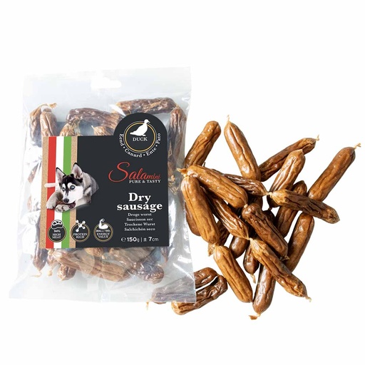 [15667] Droge worst - eend +/-7cm - 150g - +/- 22pcs