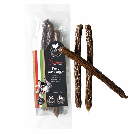 [15668] Droge worst - kip 3st - +/-25cm - 120g - +/- 3pcs