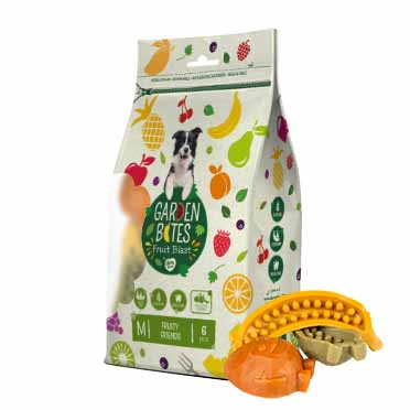 [15448] Garden Bites Fruity friends M - 8,5cm - 6pcs meerkleurig