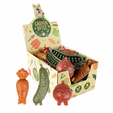 [15444] Garden Bites veggie buddies L - 11cm - 90g - display gemengde kleuren