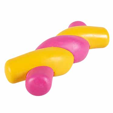 [303/485613] Hondenspeeltje TWISTED S'MORES 18,5x7,5x5,5cm geel/roze