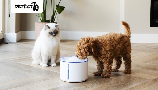 [8573] District 70 ­ FLOW Wireless Pet Fountain ­ Black ­ 2.2 L