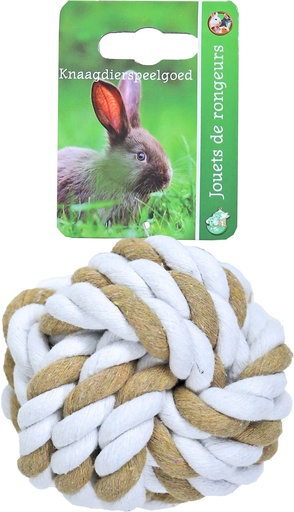 [0204684] Touwbal katoen voor het knaagdier, 7,5 cm