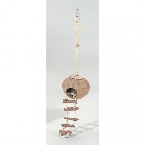 [BR_114203] COCONUT GLOBEHOUSE MET LADDER MET TOUW 130MM