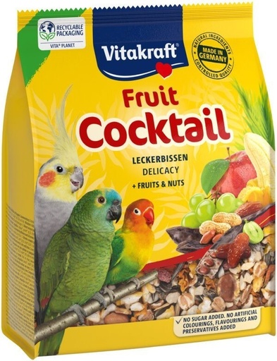 [21180] Vitakraft Cocktail Frutti grote parkiet / agapornide, 250 gr