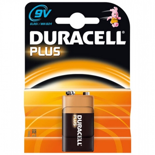 [37508] Duracell 9V Plus Batterij MN1604/6LR61 (bls1)