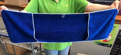 [BR_124508] # EM Droogdoek  met pockets  blauw