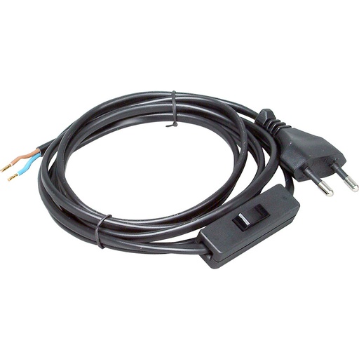 [131313] Terrarium fitting zwart + 2m. snoer + schakelaar