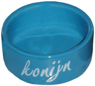 [BR_132725] Konijn Eetbak Steen Blauw 12cm
