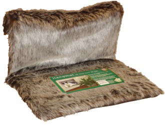 [021 4545] Hangmat De Luxe Langharig Zilver/Bruin