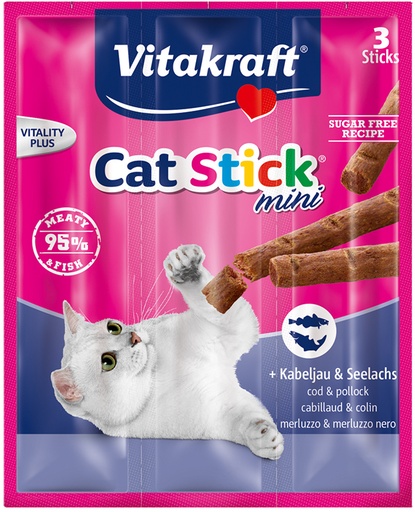 [BR_133665] Vitakraft Cat Stick mini, kabeljauw & koolvis