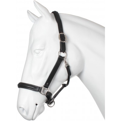 [BR_136175] Luxe leren halster zw/kop COB