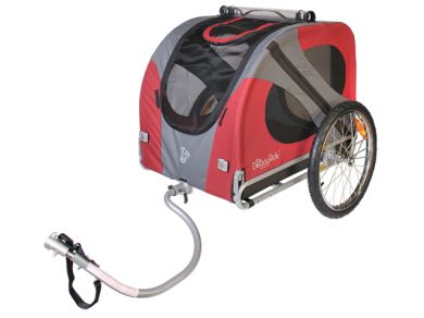 [021 2214] # Doggy Ride Fietskar Mini 20 Rood/Zwart excl. trekstang