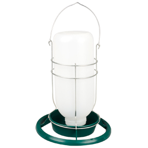 [020 0399] FLESHOUDER+FLES PLASTIC GROEN/WIT 1 LTR.
