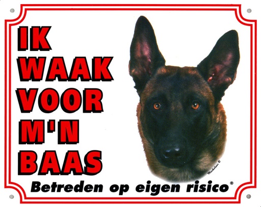 [980 3138            ] Waakbord Groot Mechelse Herder Kleur