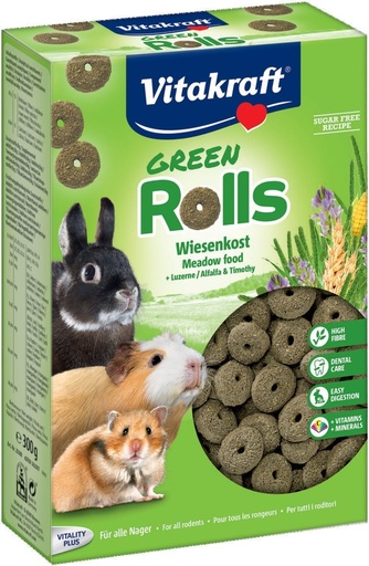 [20388] Vitakraft Green Rolls knaagdier en konijn, 300 gr