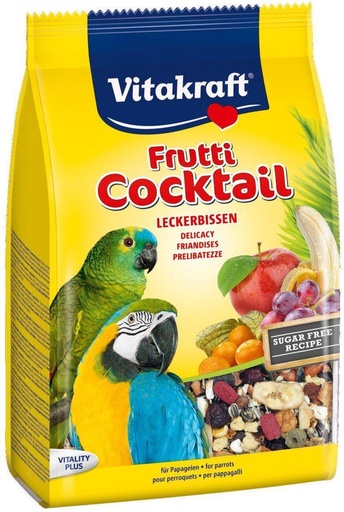 [21454] Vitakraft Cocktail Frutti  grijspapegaai / ara / amazonian, 250 gr