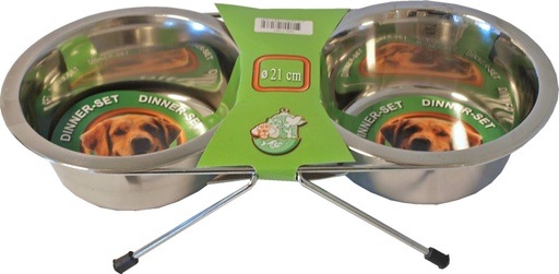 [020 7167] DINNER-SET INCL. 2 RVS BAKKEN 21CM