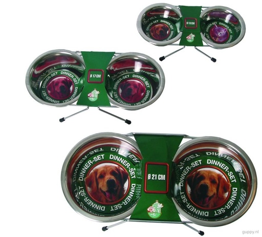 [020 7167] DINNER-SET INCL. 2 RVS BAKKEN 21CM