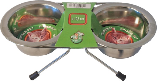 [020 7162] DINNER-SET INCL. 2 RVS BAKKEN10.5CM