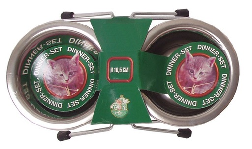[020 7162] DINNER-SET INCL. 2 RVS BAKKEN10.5CM